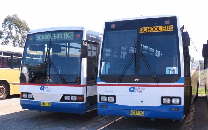 Qcity Volvo B7R P&D 58 & Hino RG230 Austral Pacific Starliner 86